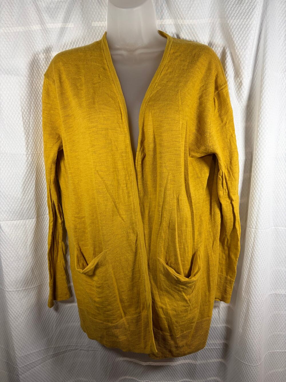 Madewell Mustard Long Cardigan EUC